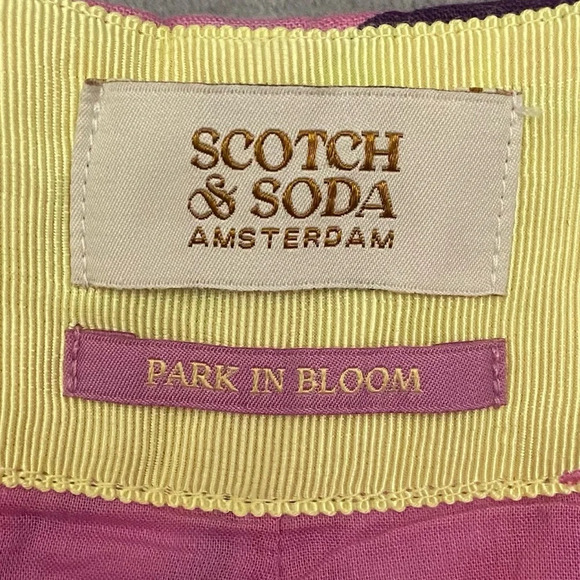 New! Scotch & Soda High-Rise Mid-Length Shorts fruit citrus print 27204 - Picture 14 of 16